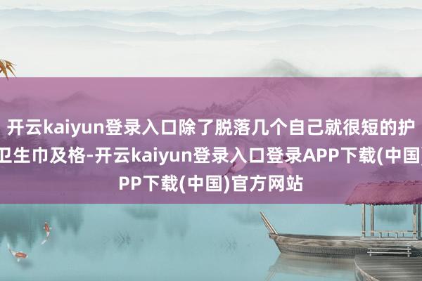 开云kaiyun登录入口除了脱落几个自己就很短的护垫和老款卫生巾及格-开云kaiyun登录入口登录APP下载(中国)官方网站